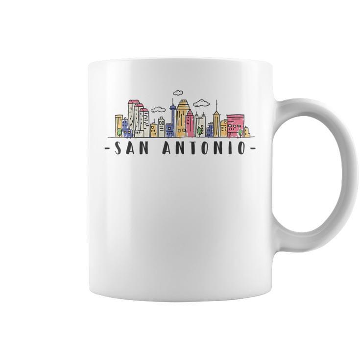 San Antonio Skyline Texas Pride City Souvenir Coffee Mug