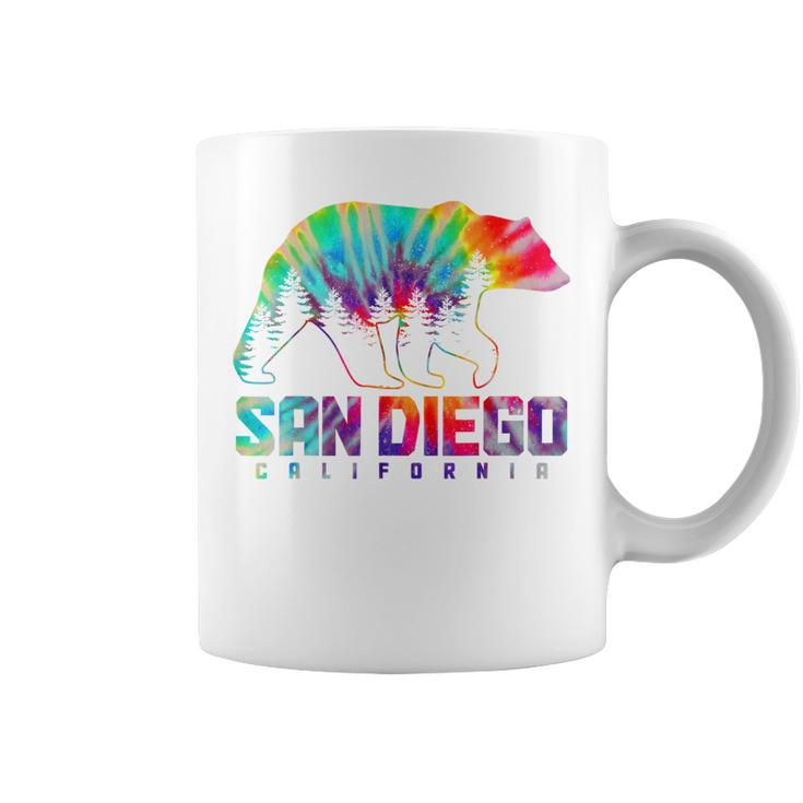San Diego California Tie Dye Bear Pride Outdoor Vintage Coffee Mug