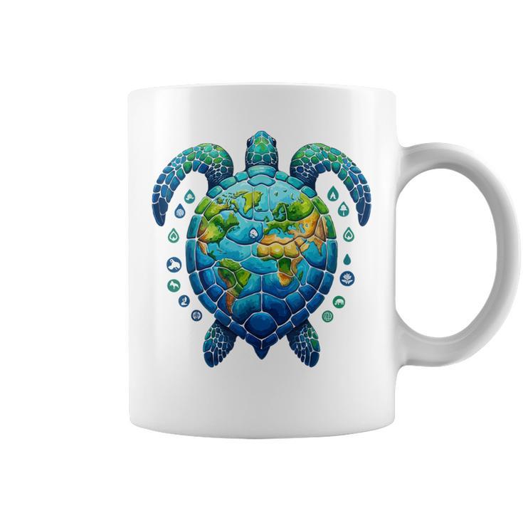 Sea Turtle Earth Day 2024 Sea Animals Sea Turtle Coffee Mug - Seseable