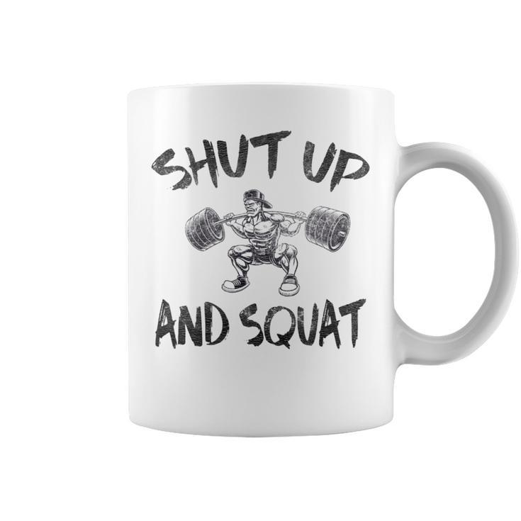 Shut Up And Squat Vintage Leg Day Coffee Mug