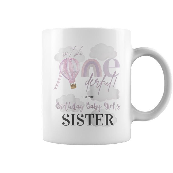 Sister Hot Air Balloon 1St Birthday Girl Isn't She Onederful Coffee Mug