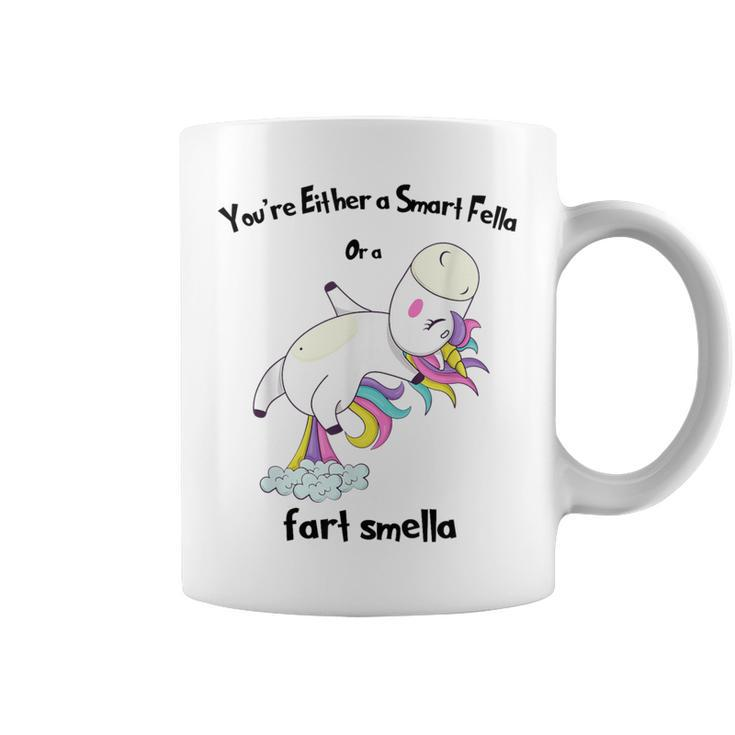 Smart Fella Or Fart Smella Fart Joke Coffee Mug