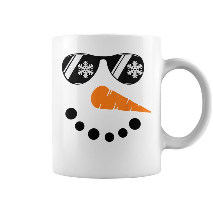 Snowman Face Family Christmas Matching Costume Kid Coffee Mug