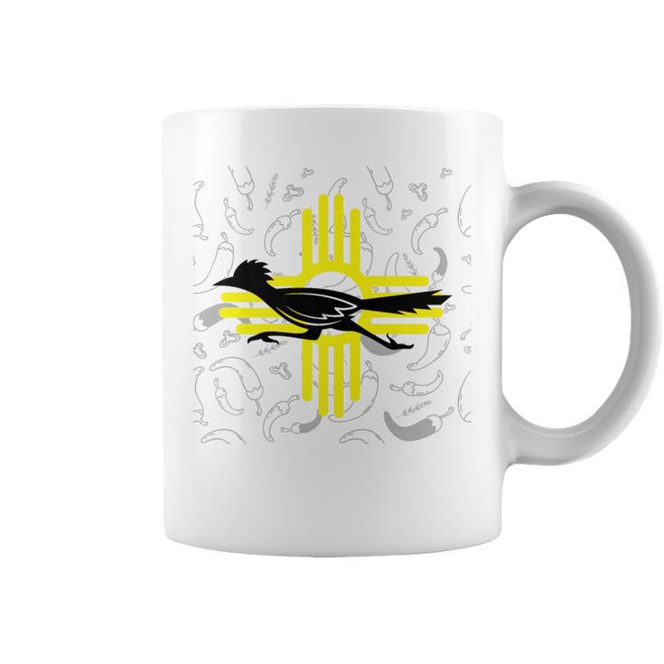 Southwestern New Mexico Spirit Road Runner Zia Chile Pepper Coffee Mug