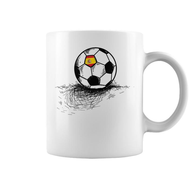 Spain Soccer Ball Flag Jersey Spanish Football Coffee Mug