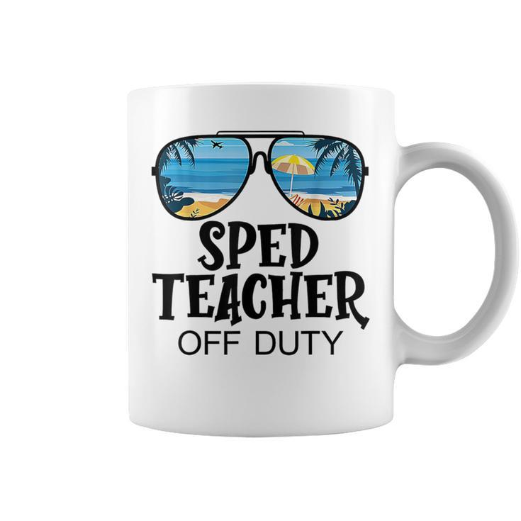 Special Education Teacher Off Duty Sunglasses Beach Summer Coffee Mug