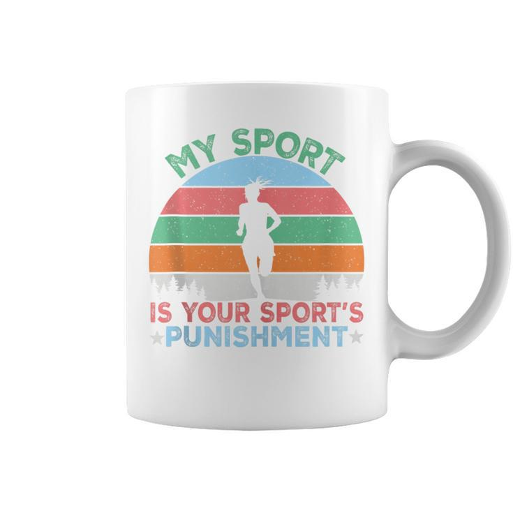 My Sports Is Your Sports Punishment Vintage Athlete Runners Coffee Mug