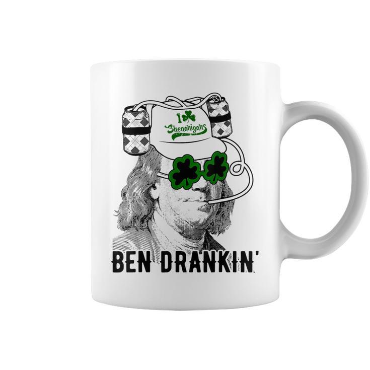 St Patrick Day Ben Drankin' I Love Shenanigans Coffee Mug