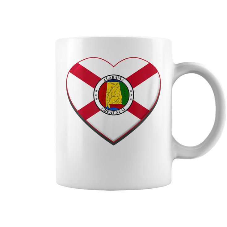 State Of Alabama Heart T Home Pride Love Hometown Coffee Mug