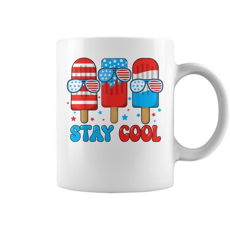 Stay Cool 4Th July Popsicle Usa Flag Boy Toddler Coffee Mug