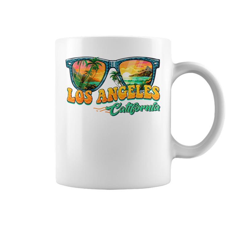 Summer Vacation Sunglasses Los Angeles California Women Coffee Mug