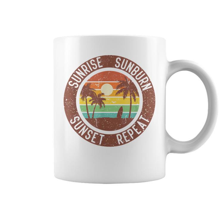 Sunrise Sunburn Sunset Repeat & Summer And Beach Vacation Coffee Mug