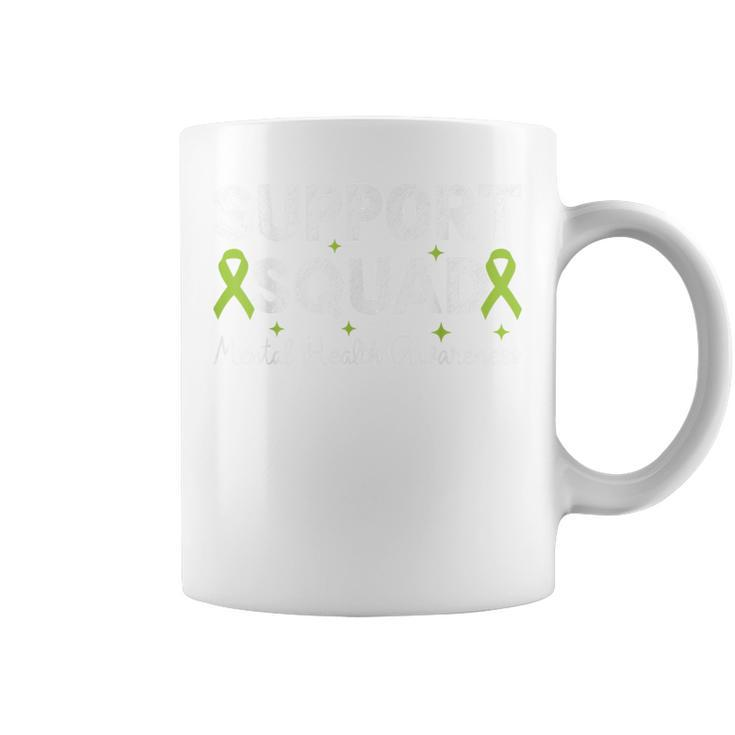 Support Squad Mental Health Awareness Green Ribbon Women Coffee Mug