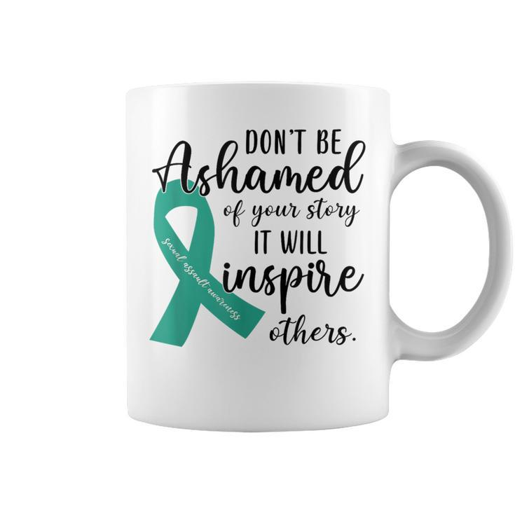 Teal Ribbon Support Squad Sexual Assault Awareness Month Coffee Mug