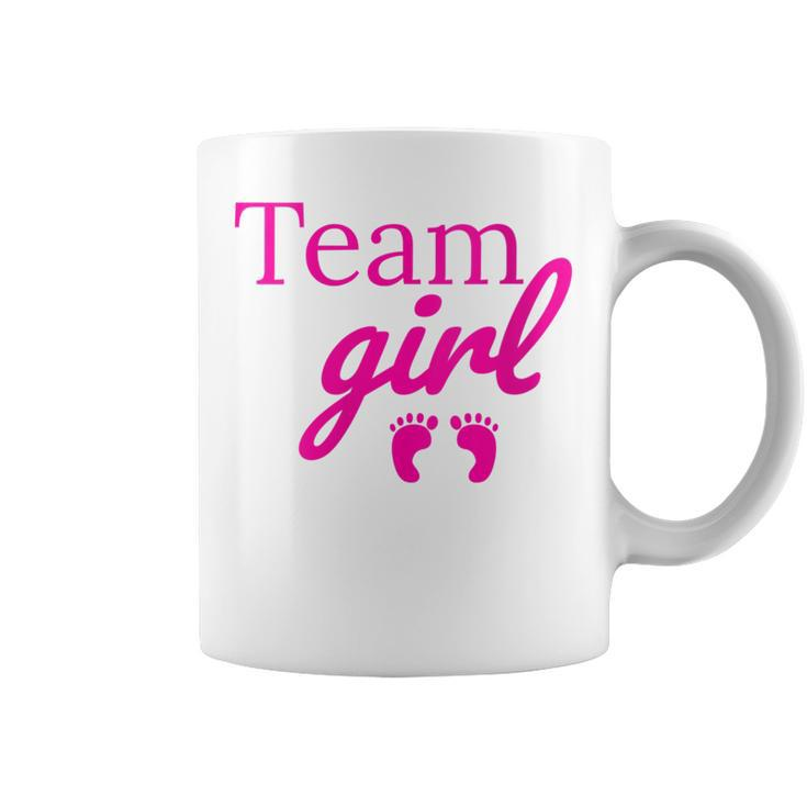 Team Girl Pink Baby Shower Gender Reveal Party Coffee Mug