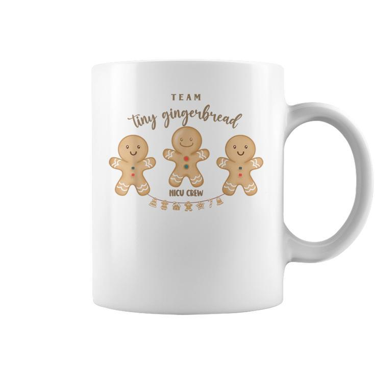 Team Tiny Gingerbread Nicu Crew Neonatal Icu Nurse Christmas Coffee Mug