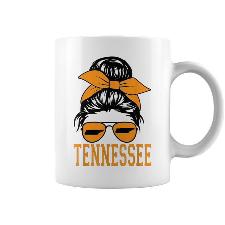 Tennessee State Tennessee Orange Game Day Messy Bun Tn Coffee Mug