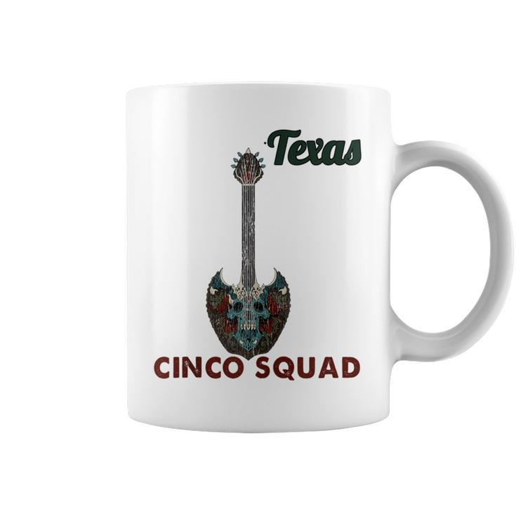 Texas Cinco Squad Cinco De Mayo Music Guitar Coffee Mug