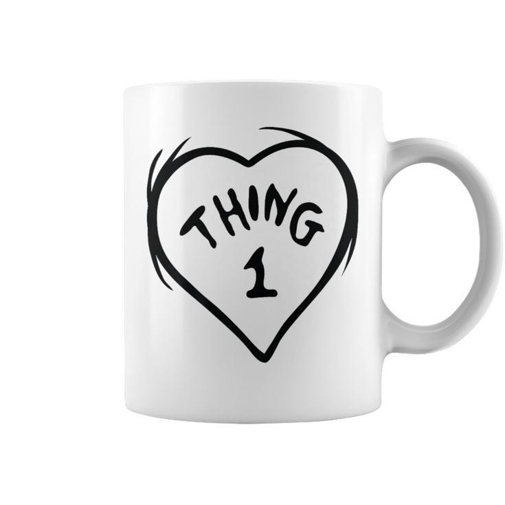 Thing 1 Heart Coffee Mug