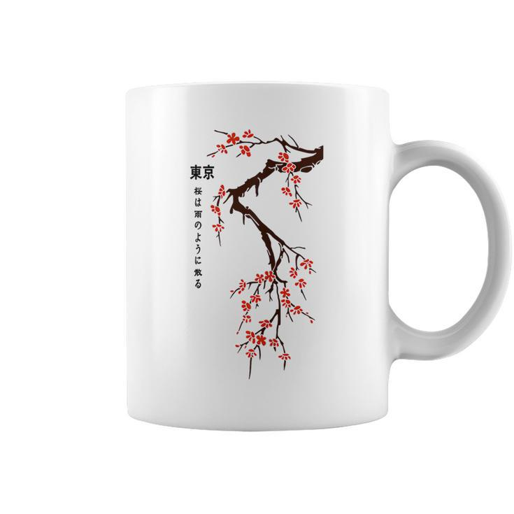 Tokyo Japanese Cherry Blossoms Print Coffee Mug