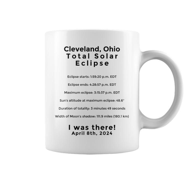 Total Solar Eclipse Cleveland Ohio Oh 2024 Commemorative Coffee Mug