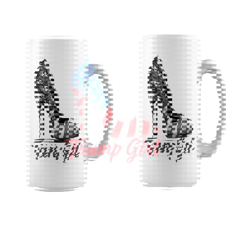 Trump Girl High Heel Stilettos American Flag Trump 2024 Coffee Mug