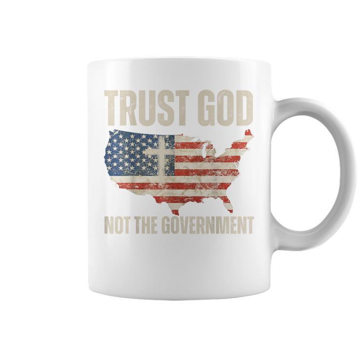 Trust God Not The Government Christian Faith America Flag Coffee Mug