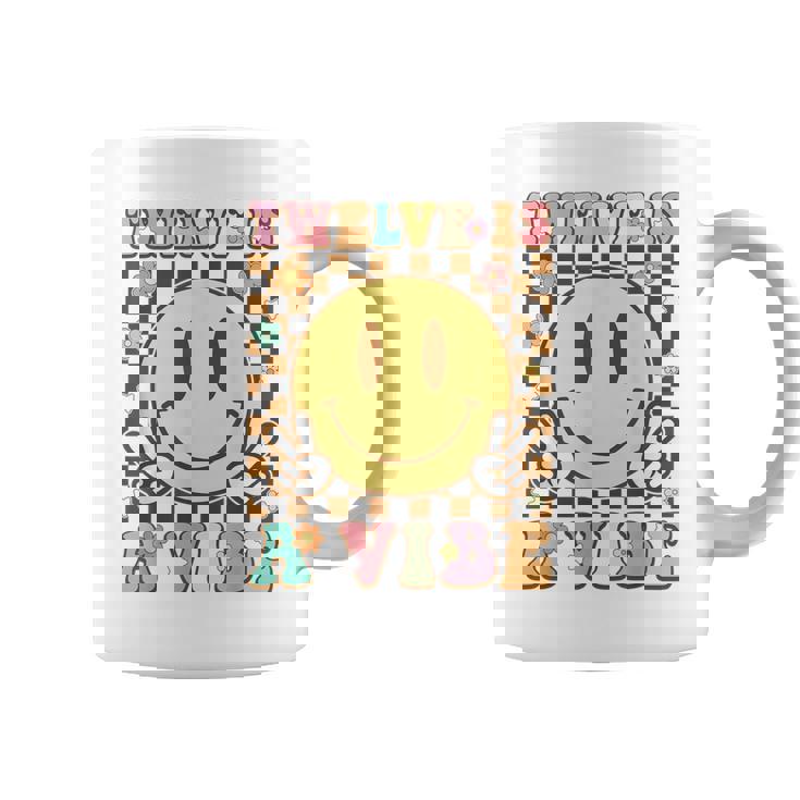 Twelve Is A Vibe 12Th Birthday Groovy 12 Year Old Boys Girls Coffee Mug