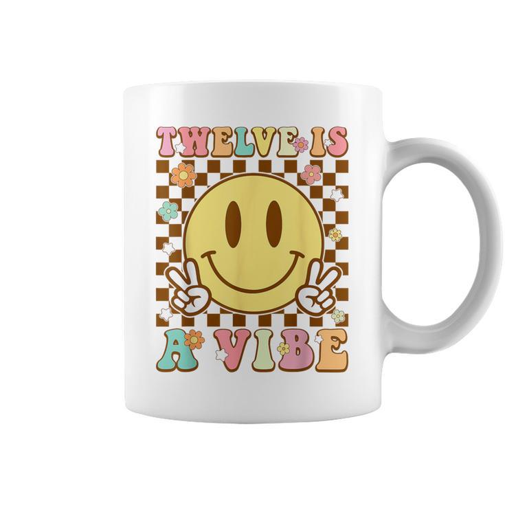 Twelve Is A Vibe 12Th Birthday Groovy 12 Year Old Boys Girls Coffee Mug