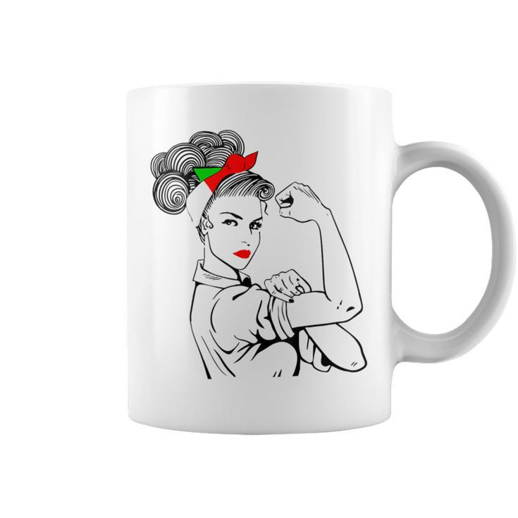 Unbreakable Girl Italian Heritage Day Italian Flag Women Coffee Mug