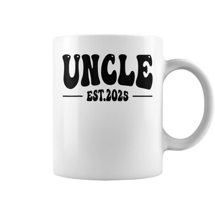 Uncle Est 2025 New Born Pregnancy Announcement Father's Day Coffee Mug