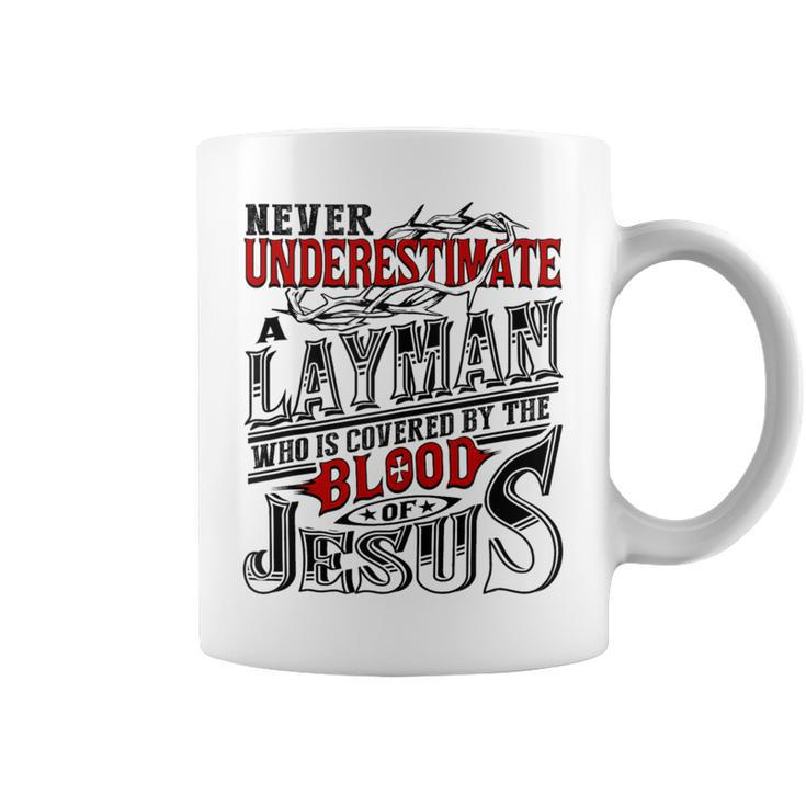 Never Underestimate Layman Family Name Coffee Mug
