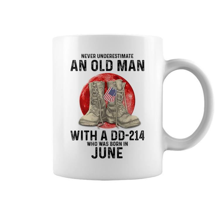 Never Underestimate An Old Man With A Dd-214 June Coffee Mug