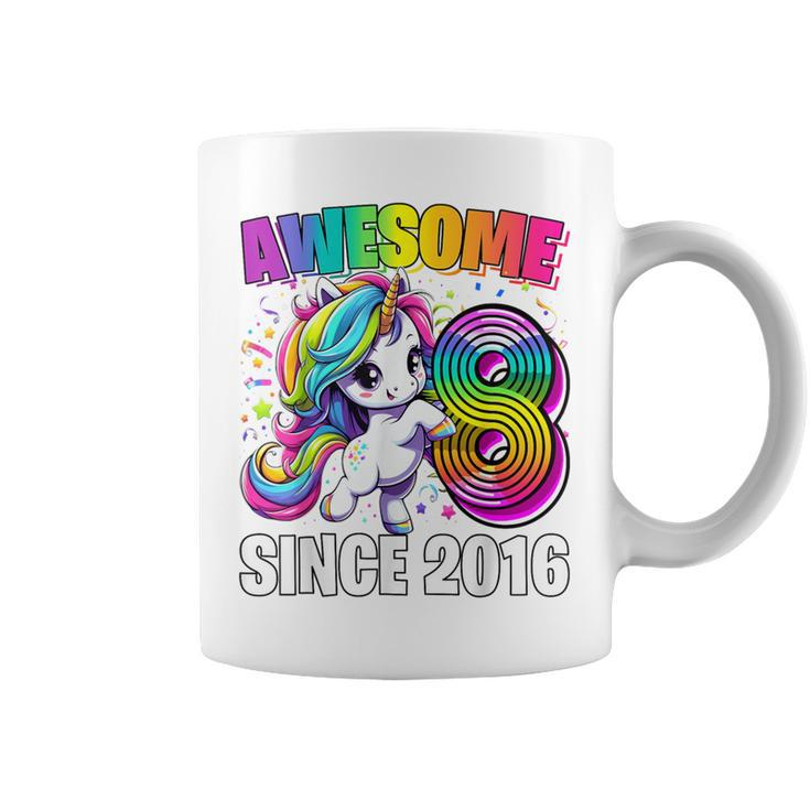 Unicorn 8Th Birthday 8 Year Old Unicorn Party Girls Outfit Coffee Mug