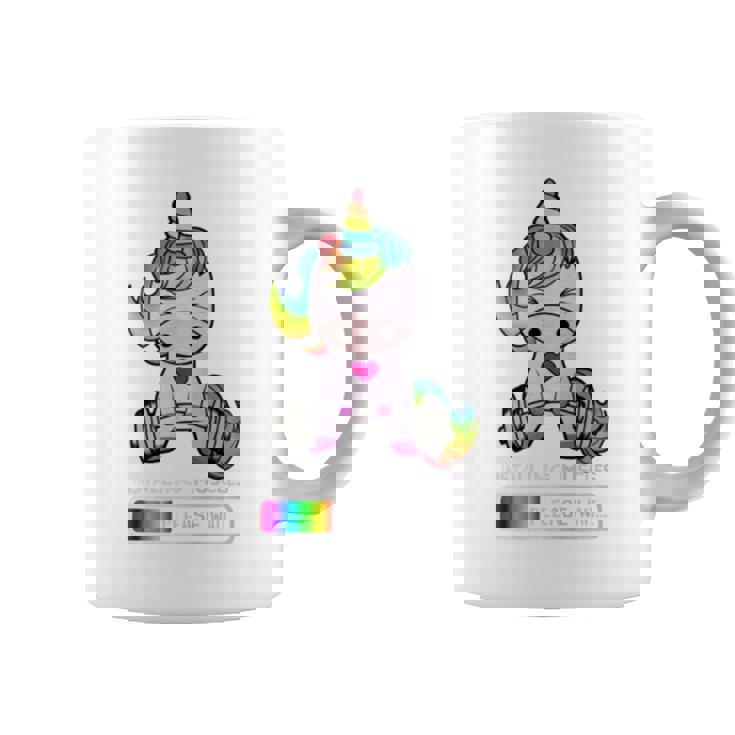 Unicorn Gym Installing Muscles Unicorn Weightlifting Coffee Mug