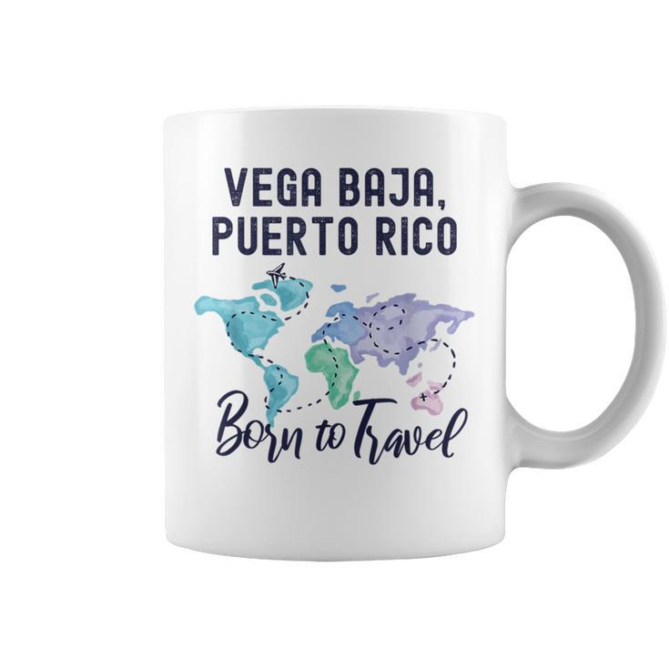 Vega Baja Puerto Rico Born To Travel World Explorer Coffee Mug