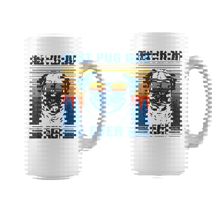 Vintage Best Pug Dad Ever Carlin Papa Cadeau De Noël Drôle Tasse