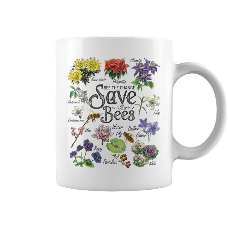 Vintage Botanical Save The Bees Coffee Mug