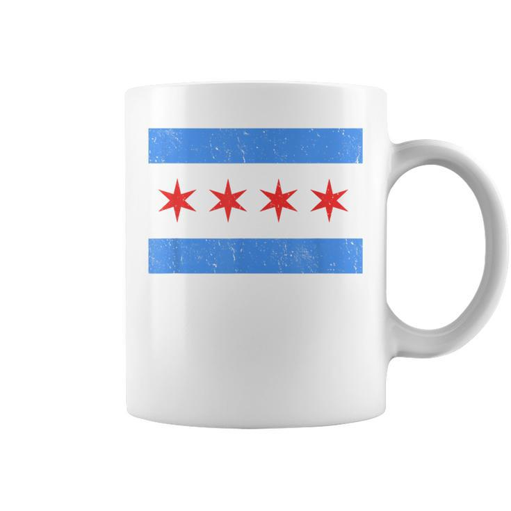 Vintage Distressed Chicago City Flag Coffee Mug