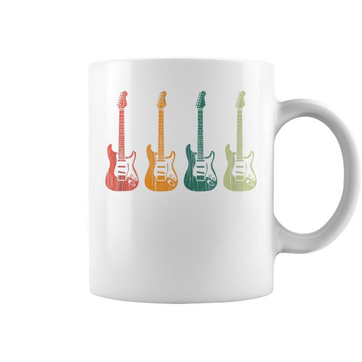 Vintage Guitars Retro Guitarists Bassist Coffee Mug