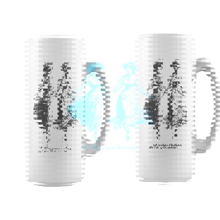 Vintage Lesbian Pride And They Were Roommates Sapphic Pride Coffee Mug