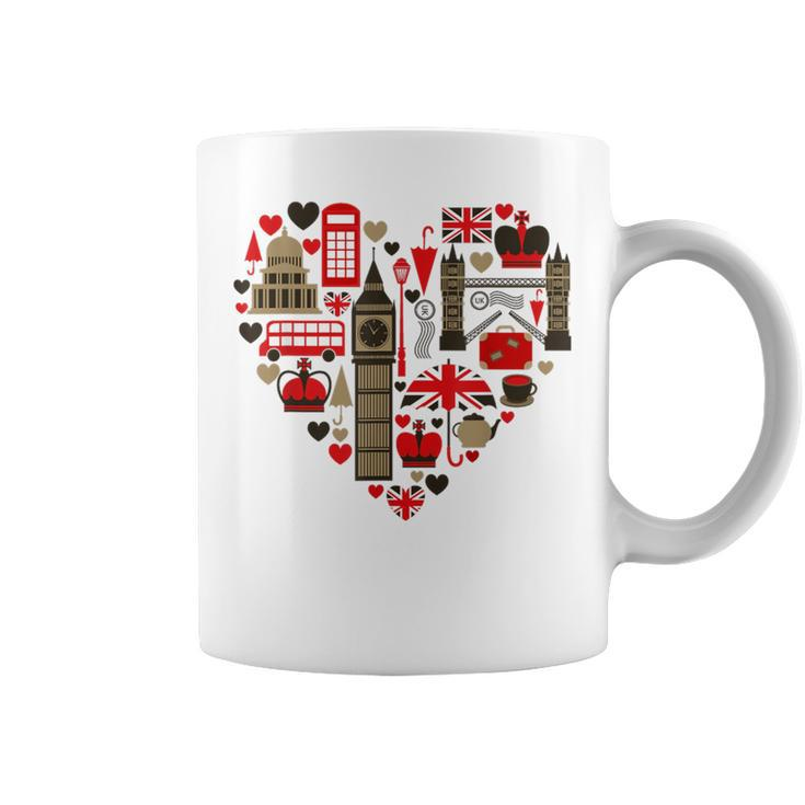 Vintage London I Love Travel Wanderlust Union Jack Coffee Mug