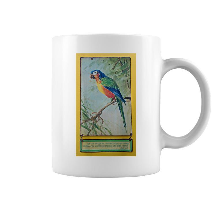 Vintage Parrot Wall Hanging With Quote Coffee Mug