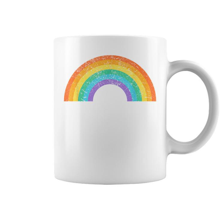Vintage Rainbow T Vintage Retro 80'S Gay Pride Lesbian Coffee Mug