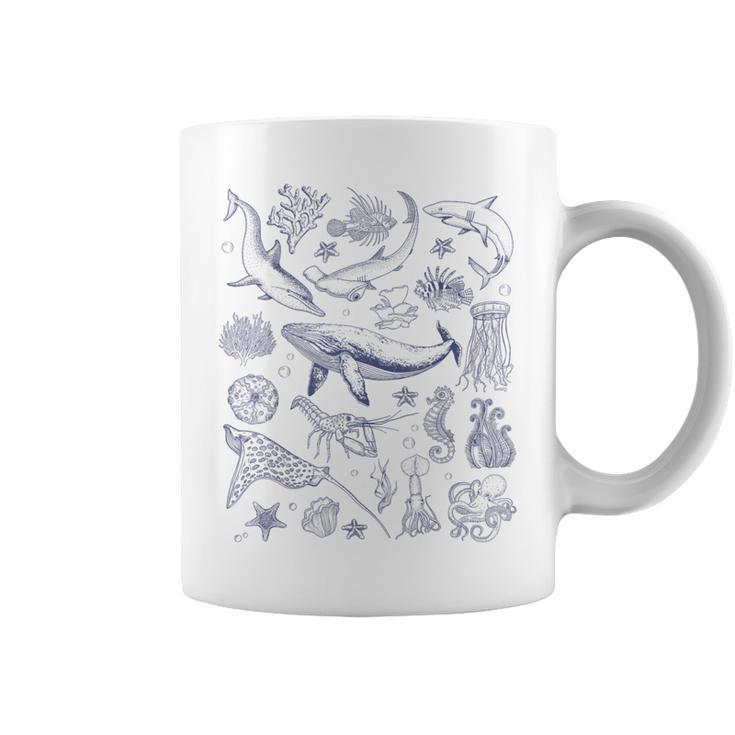 Vintage Retro Sea Animal Natural Ocean Sea Life 2024 Apparel Coffee Mug