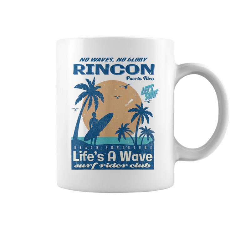 Vintage Rincon Puerto Rico Surf Rider Club Coffee Mug