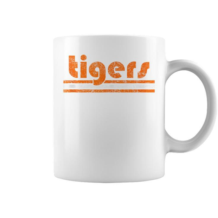 Vintage Tigers Retro Three Stripes Weathered Coffee Mug