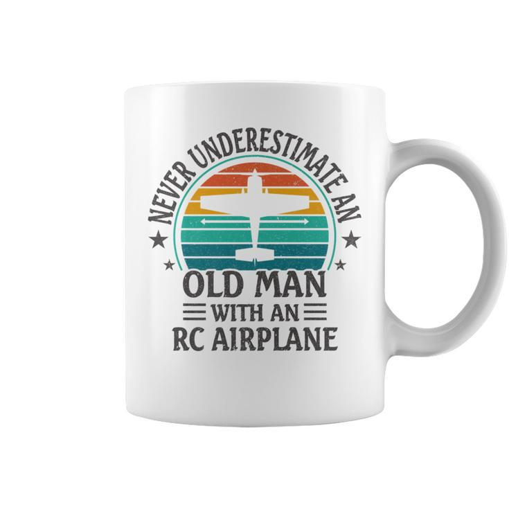 Vintage Never Underestimate An Old Man With An Rc Airplane Coffee Mug