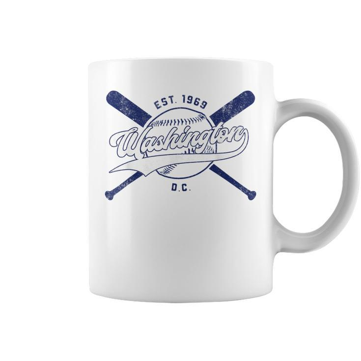 Vintage Washington Baseball Bats Dc Retro National Coffee Mug