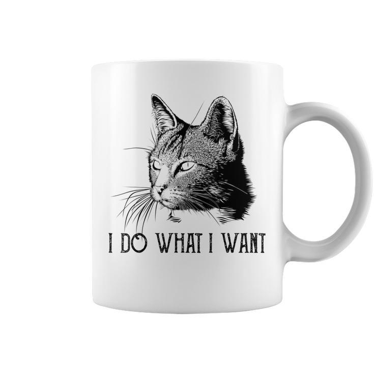 I Do What I Want Quote Cat Women Girls Ns Coffee Mug